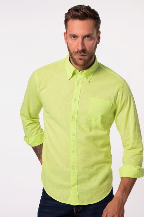 Produktbild JP1880 Hemd, Langarm, Leinenmix, Buttondown-Kragen, Modern Fit (5XL)