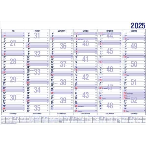 Güss, Agenda, Tafelkalender A4 12 Monate Kalendarium 2025 (A4)