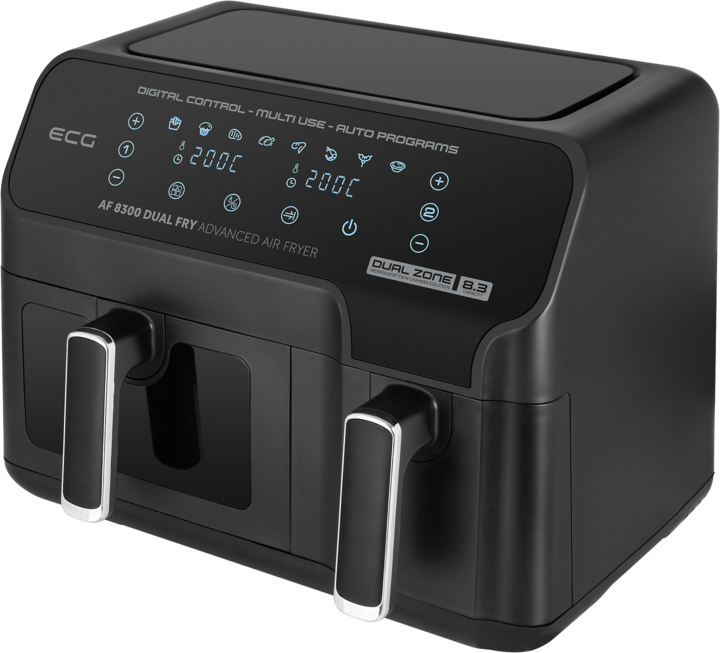 Actual product image ECG AF 3500 fryer Single Hot air fryer Black, Stainless steel