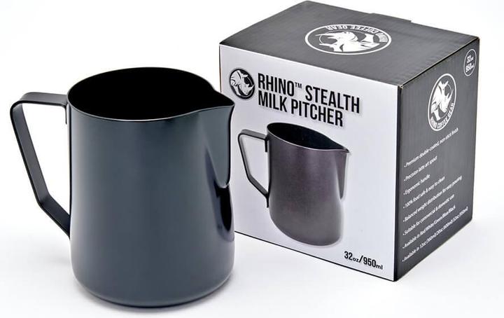 Actual product image Rhinowares Rhino Coffee Gear Stealth Milk Jug - Pitcher Juodas 950 ml