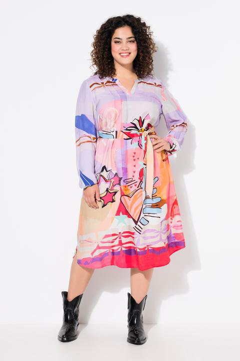 Produktbild Angel of Style Kleid, A-Linie, Alloverdruck, Langarm (46)
