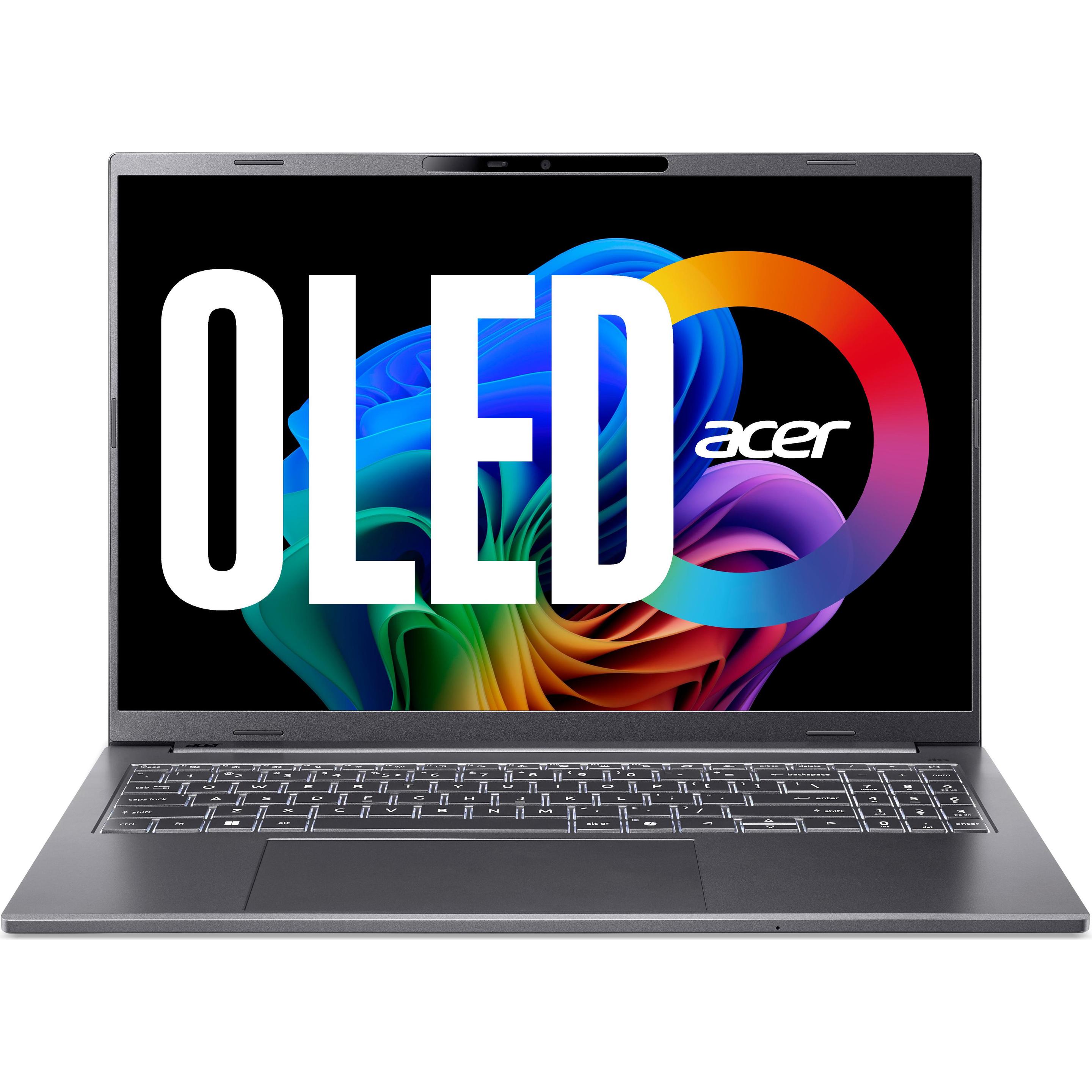 Acer Aspire 16 AI OLED (16", 1000 GB, 32 GB, DE, Intel Core Ultra 7 258V), Notebook, Grau