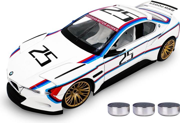Actual product image BMW 3.0 CSL Hommage R Diecast 1:24 weiss inkl. Knopfzellen