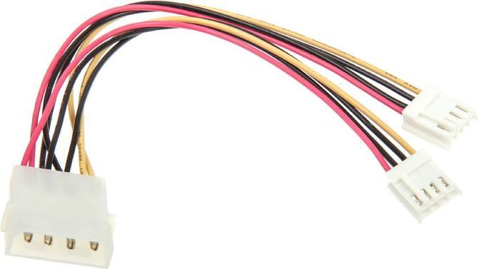 Actual product image InLine Y power cable from 4-pin molex to 2x floppy (20 cm, 4 pin CPU, 4 pin PWM)