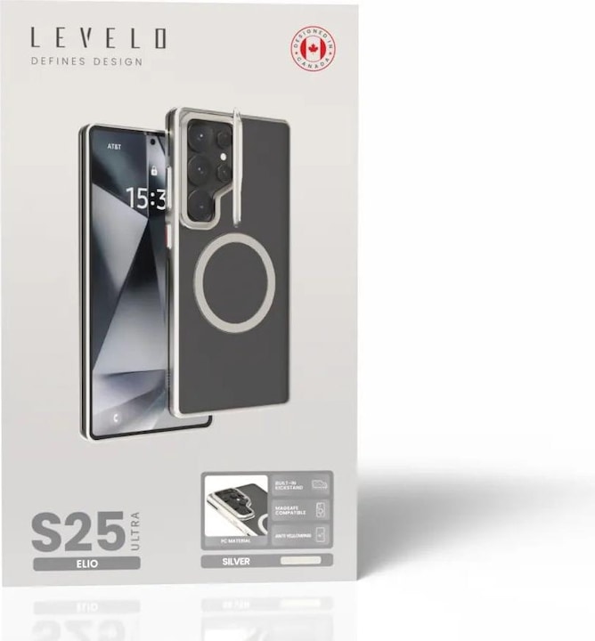 Actual product image Levelo Elio Case For Samsung S25 Ultra - Silver (Samsung Galaxy S25 Ultra)