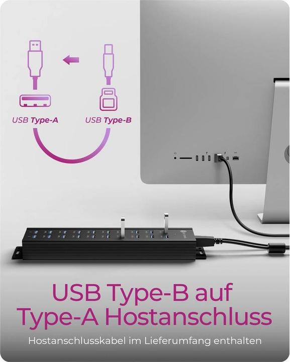 Produktbild Icy Box IB-HUB1720-U3 (20 Ports)