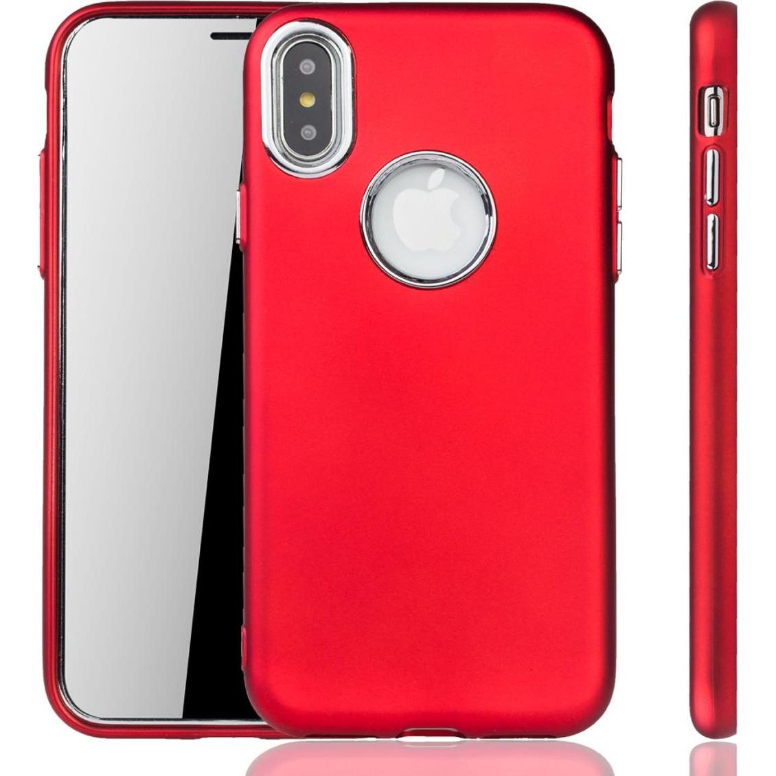 König Design Apple iPhone X Hülle Case Handy Cover Schutz Tasche Schutzhülle Bumper Etuis Rot (Apple iPhone X), Smartpho...