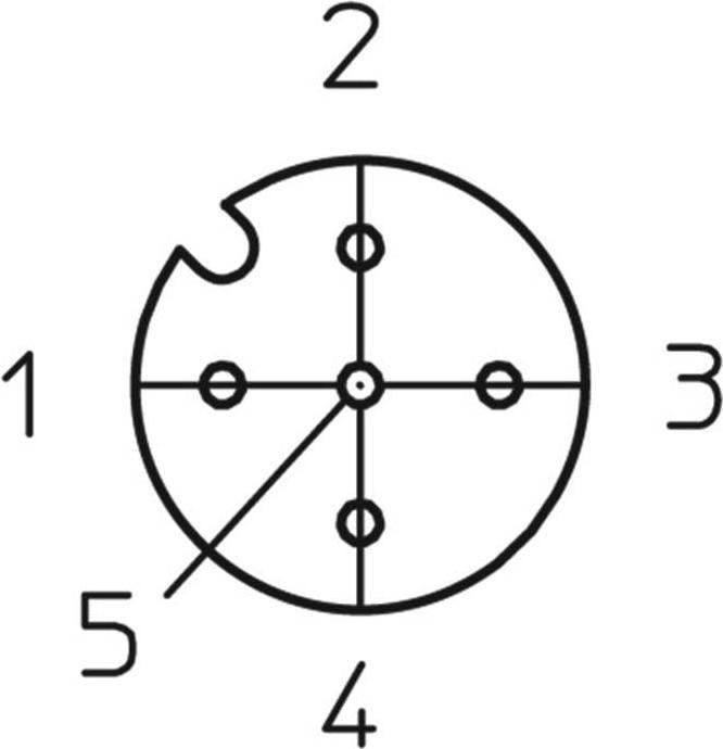 Actual product image Lutronic 1074 Sensor/actuator connector, assembled M12 coupling, angled