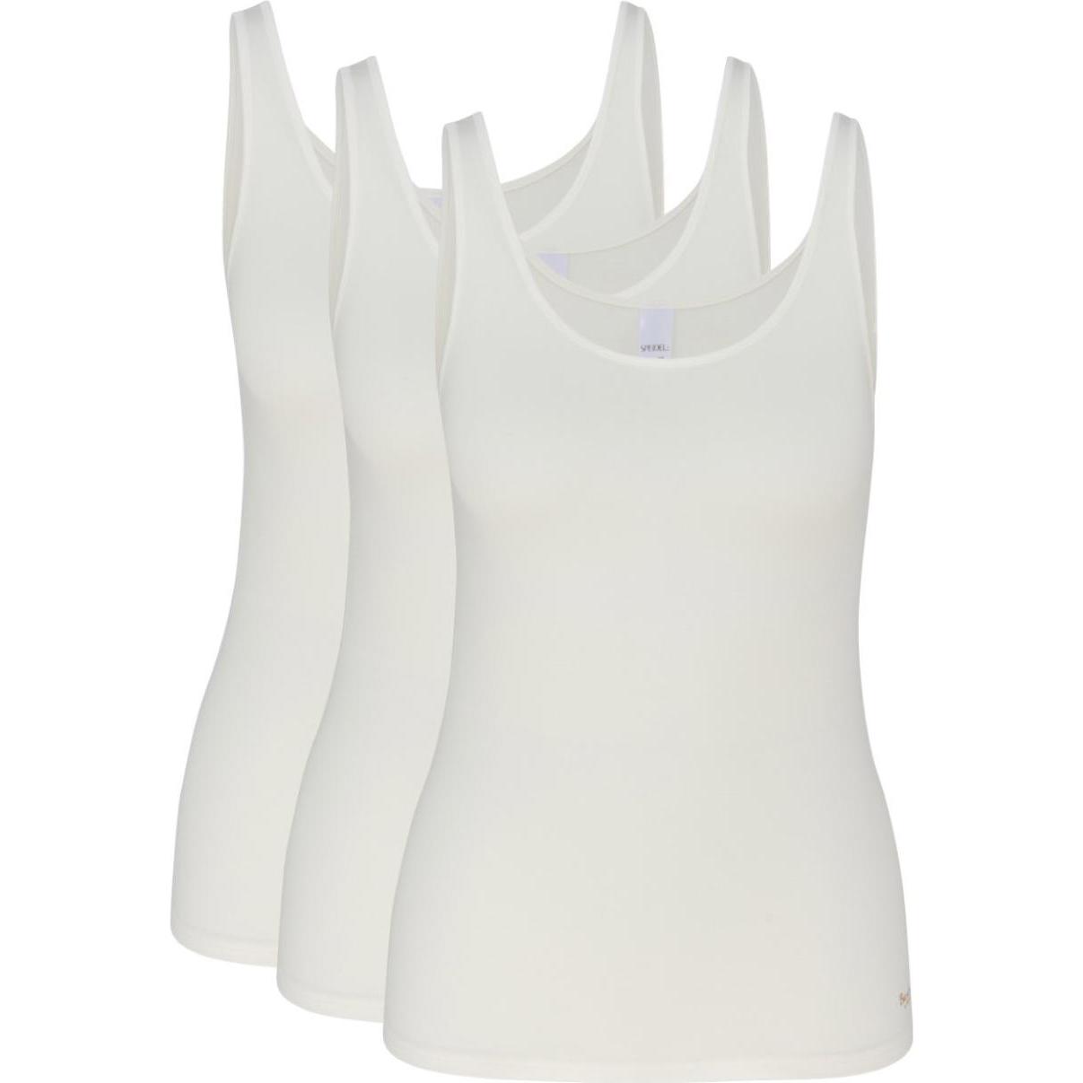 Speidel, Damen, Shirt, 3er-Pack Bambus Achselhemd, Weiss, (46)