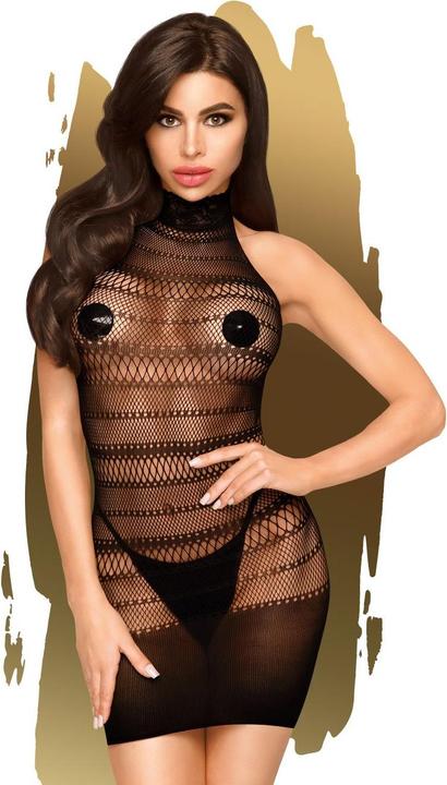 Penthouse Lingerie Epic night - Mini robe à col haut - noir (XL)