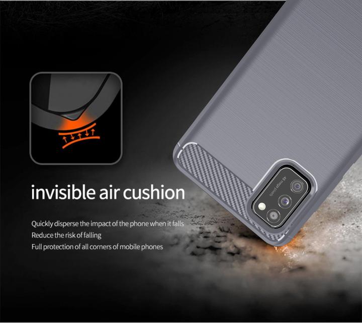Actual product image Cadorabo TPU Ultra Slim carbon stainless steel Combi Cover (Samsung Galaxy A41)