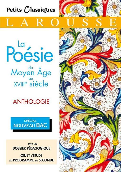 Immagine prodotto La poésie : du Moyen Age au XVIIIe siècle, anthologie (Francese, Collettività, 2019)