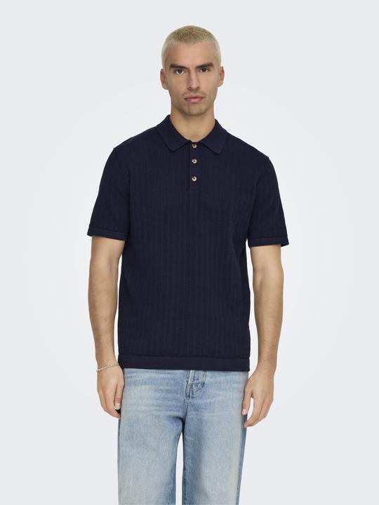 Actual product image Only & Sons ONSMOON Gestricktes Polo-Hemd Polo (L)