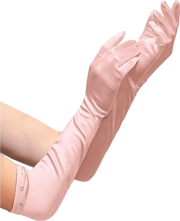 Image du produit Widmann Gants en satin extra long rose (Taille unique)