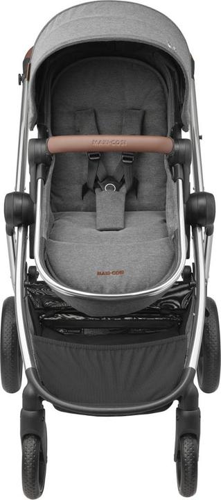 Actual product image Maxi-Cosi Zelia 3 Luxe Twillic Grey Fr (Chrome frame & Brown Leather)