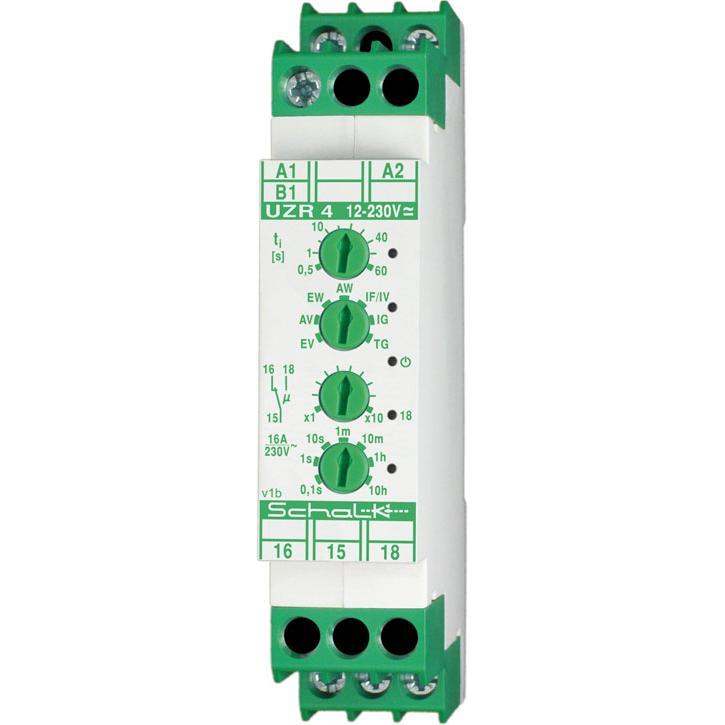 Schalk Relè temporale multifunzione UZR 4 (12-230V UC) 12-230V 16A Relè temporale 4046929801102, Relais