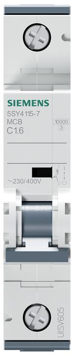 Produktbild Siemens Sicherungsautomat 1-polig 1,6A 10kA TypC (1.60 A)