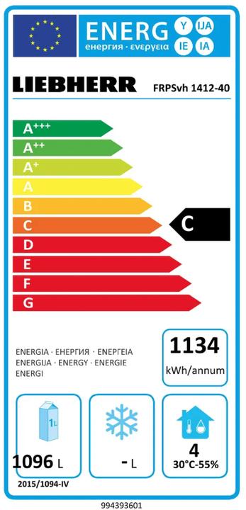 Energie-Label Liebherr Gewerbe-Kühlgerät