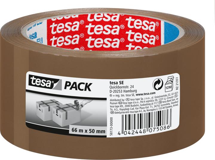 tesa Standard-Packband 66 M x 48 mm Braun (48 mm)