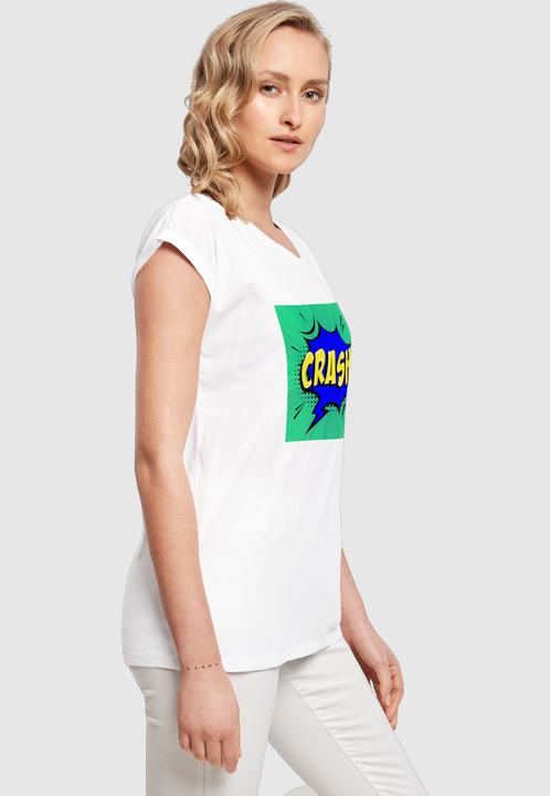 Produktbild Merchcode Ladies CRASH Comic Extended Shoulder Tee - 112985 (S)