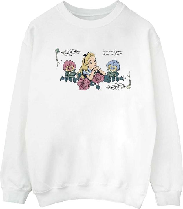 Immagine prodotto Disney Donna/Ladies Felpa Alice In Wonderland What Kind Of Garden (L)