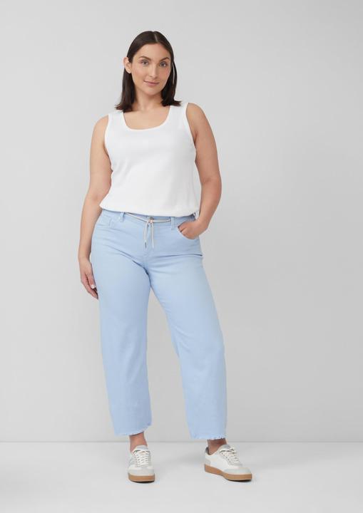 Produktbild S.Oliver Jeans-Hose Cropped-Jeans / Straight Fit / Mid Rise / Straight Leg / offener Saum (44)