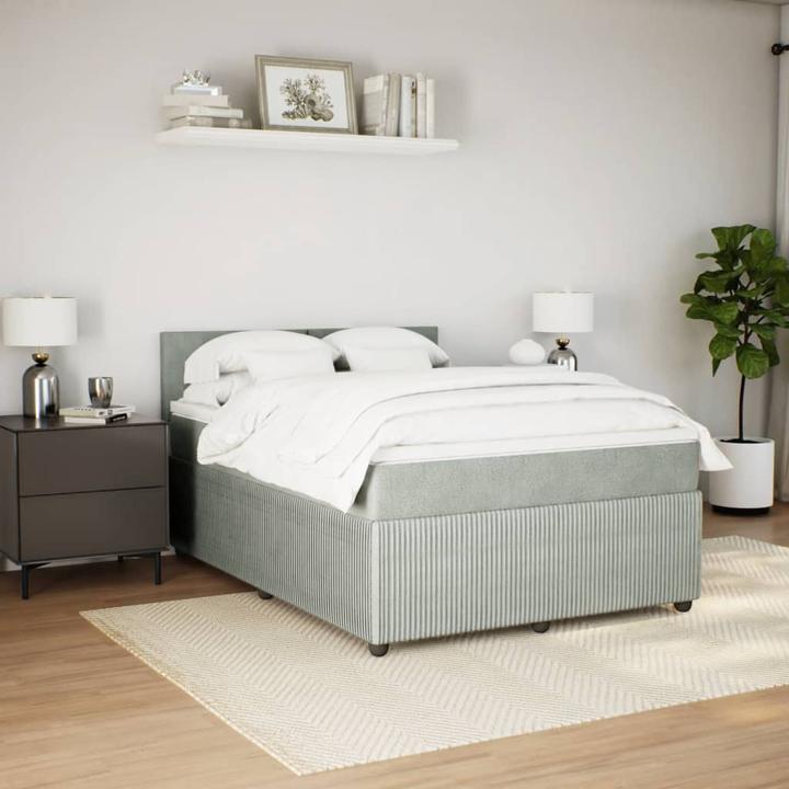 Produktbild VidaXL Bo x springbett mit Matratze 160 x 200 cm Samt (160 x 200 cm)