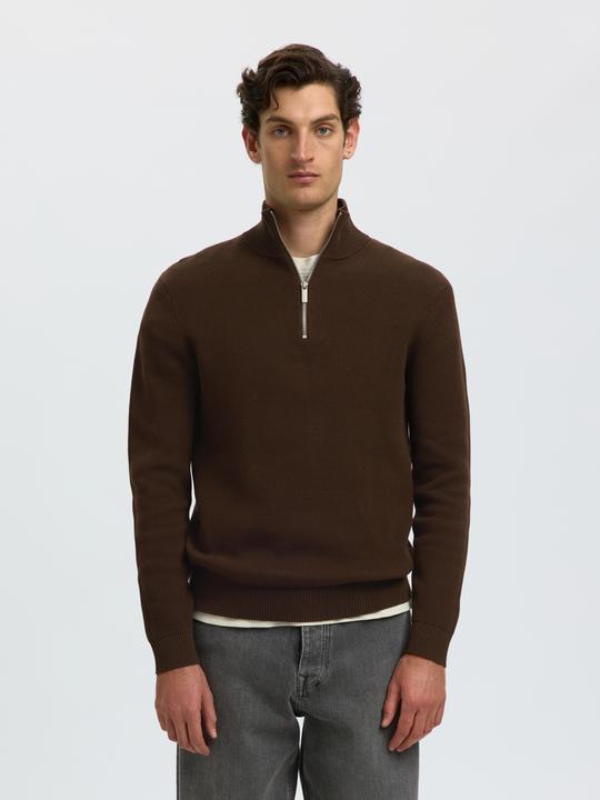 Actual product image Selected Slhdane Ls Knit Structure Half Zip Noos (XL)