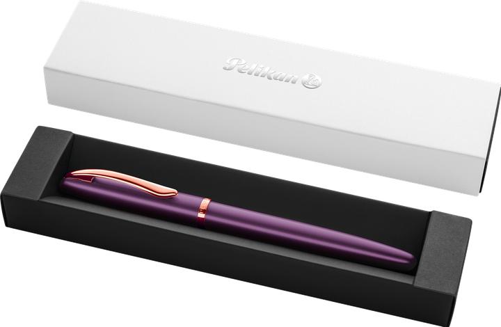 Elegant violet with rose gold clip and pen tip