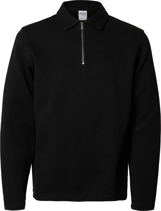 Produktbild Selected Geripptes Half-Zip Langarm-Poloshirt (S)