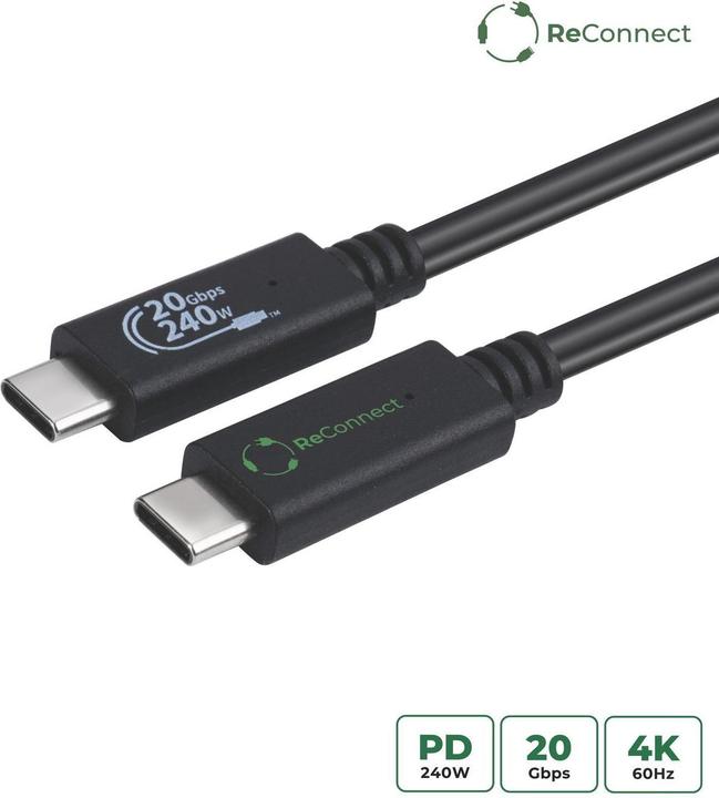 Actual product image MicroConnect ReConnect USB-C 3.2 Gen2x2 (1 m, USB 3.2 Gen 2x2)
