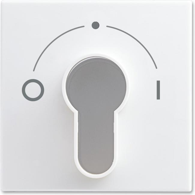 Produktbild Busch-Jaeger Zentralscheibe 2557 SLPZ-914-101 Schlüssel 0-1 alpinweiss balance SI