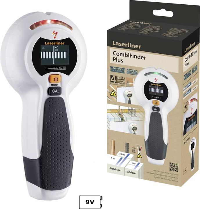 Produktbild Laserliner Ortungsgerät CombiFinder Plus 080.955E Ortungstiefe (max.) 75mm