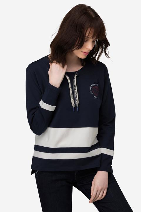 Produktbild Laurasøn Sweatshirt, Streifen, Print, Rundhals, Langarm (S)