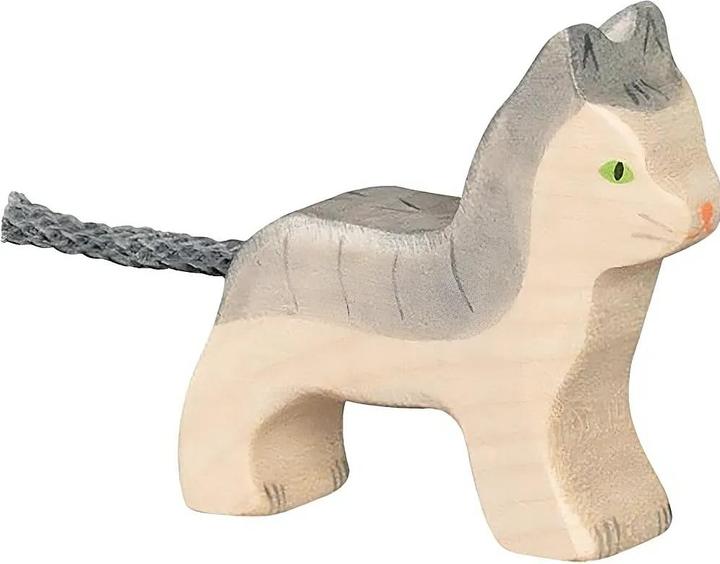 Produktbild Holztiger Katze, klein, grau
