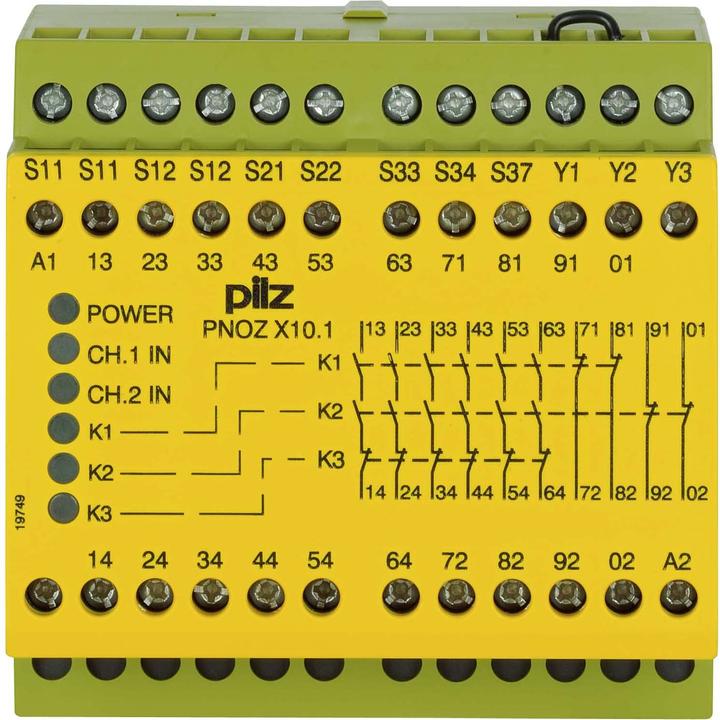 Produktbild Pilz 774749 PNOZ X10.1 24VDC 6n/o 4n/c 6LED