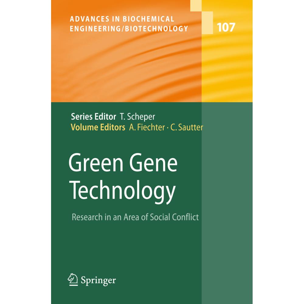 Green Gene Technology, Fachbücher von Armin Fiechter, Christof Sautter