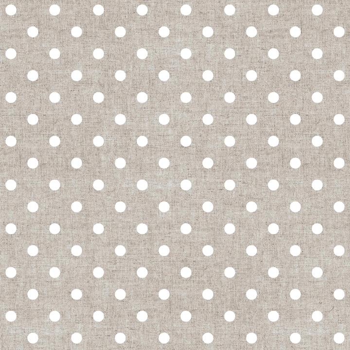 Produktbild VBS Motiv-Stoff Leinenoptik "Grosse Punkte", 140cm, 175g/m², Meterware