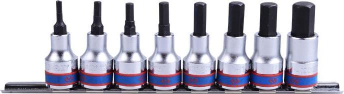 King TONY 3108PR8 Jeu de clés à douilles à embout hexagonal 3/8", 8 pièces