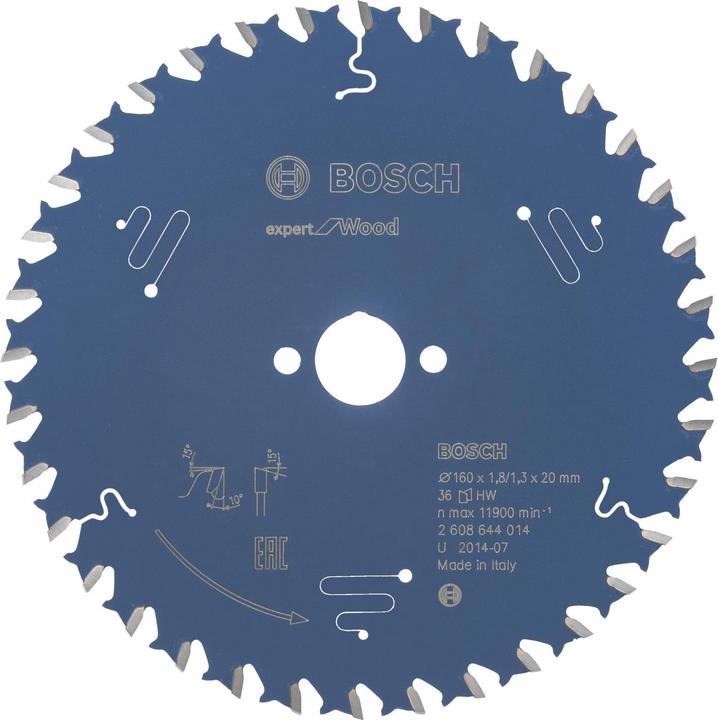 Produktbild Bosch Professional Zubehör Kreissägeblatt Expert for Wood, 160 x 20 x 1,8 mm, 36