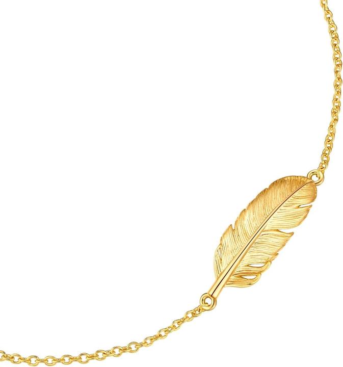 Immagine prodotto Glanzstücke München Bracciale da donna con piume in argento - 35044 (17 cm, Argento)
