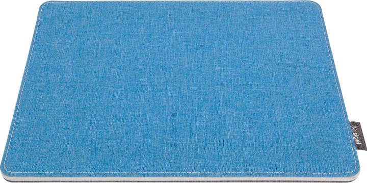 Actual product image Sigel Mouse Pad Eyestyle, light blue-dark grey, white middle layer and stitching, recycled PET, recycled P