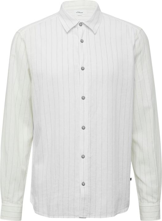 Immagine prodotto S.Oliver Hemd Regular Fit: Gestreiftes Hemd aus Baumwoll- und Leinenmix (XL)