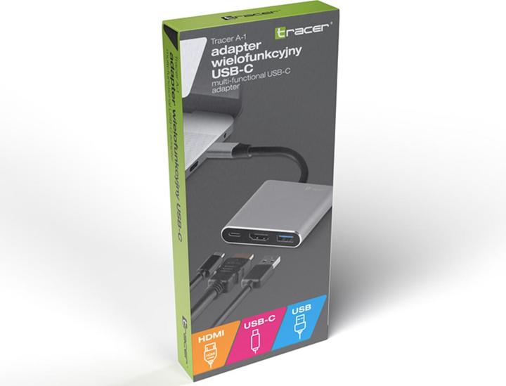 Actual product image Tracer A-1 USB 3.2 Gen 1 (3.1 Gen 1) Type-C Aluminium (USB-C, 3 ports)