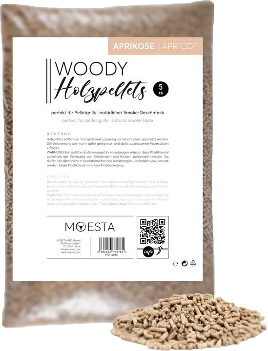Moesta BBQ Hartholz Pellets Sheriff (5kg) - Aprikose-Aroma (5 kg)