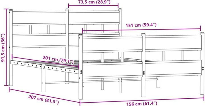 Image du produit vidaXL Bettgestell (150 x 200 cm)