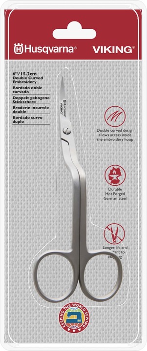 Produktbild Husqvarna Stickschere, 2-fach gebogen, 15,2 cm (15.20 cm)
