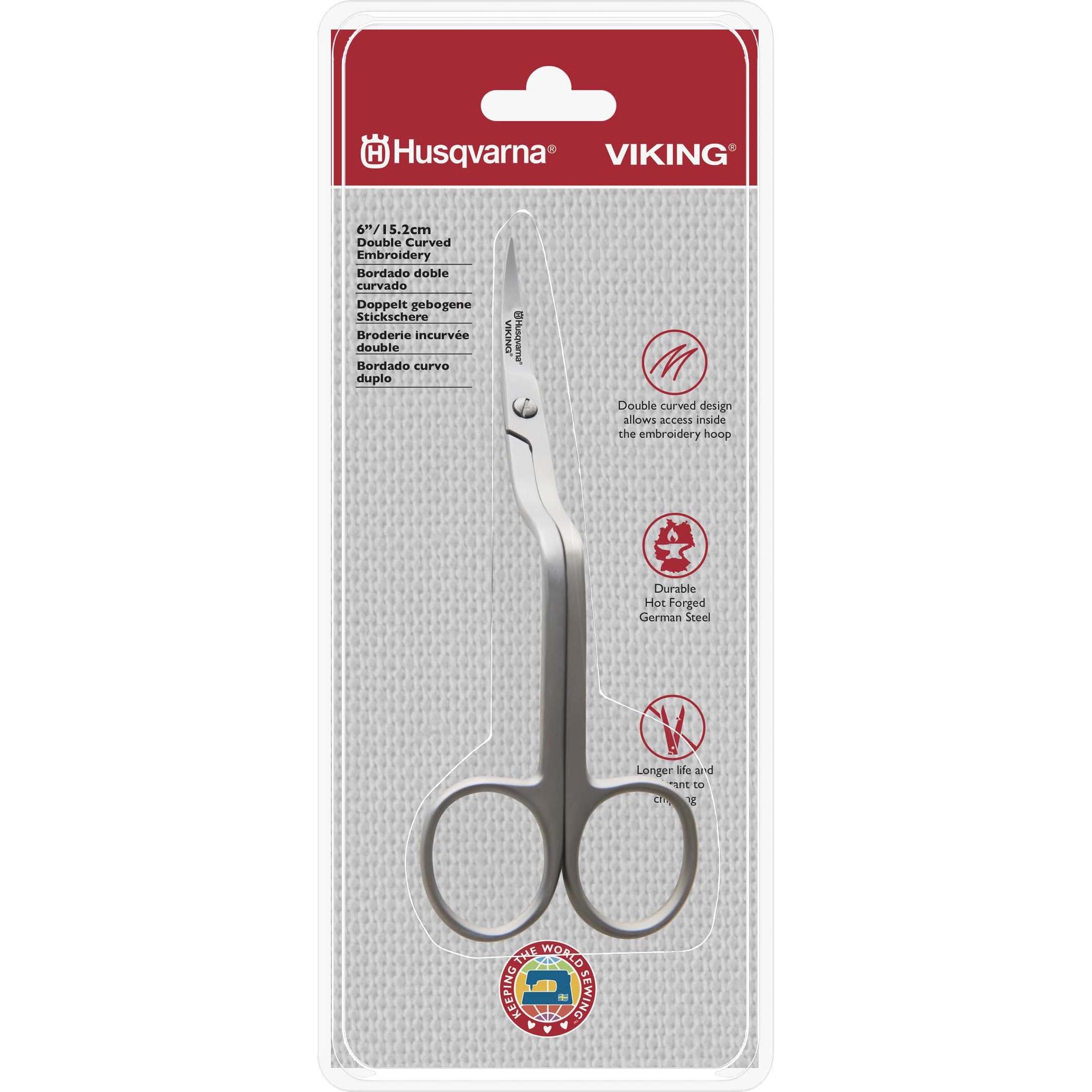 Husqvarna Stickschere, 2-fach gebogen, 15,2 cm, Nähzubehör