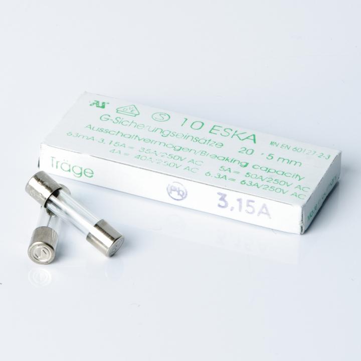 Actual product image Nordic Glass fuse - slow, 3.15A - 10pack (3.15 A)