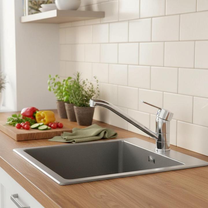 Productafbeelding Thema_lux Keukenkraan Df3007 Lang Verouderd Messing